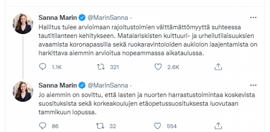 Finland to end all COVID-19 restrictions soon