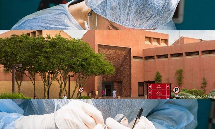 AKU surgeons working on a storybook