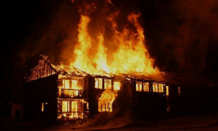Angry Protesters set the President's House on fire