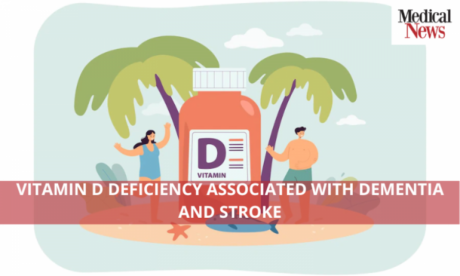 Vitamin D deficiency associated with dementia and stroke