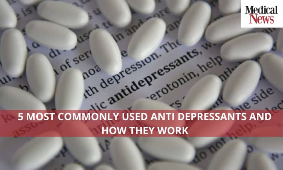 5 most commonly used anti-depressants and how they work