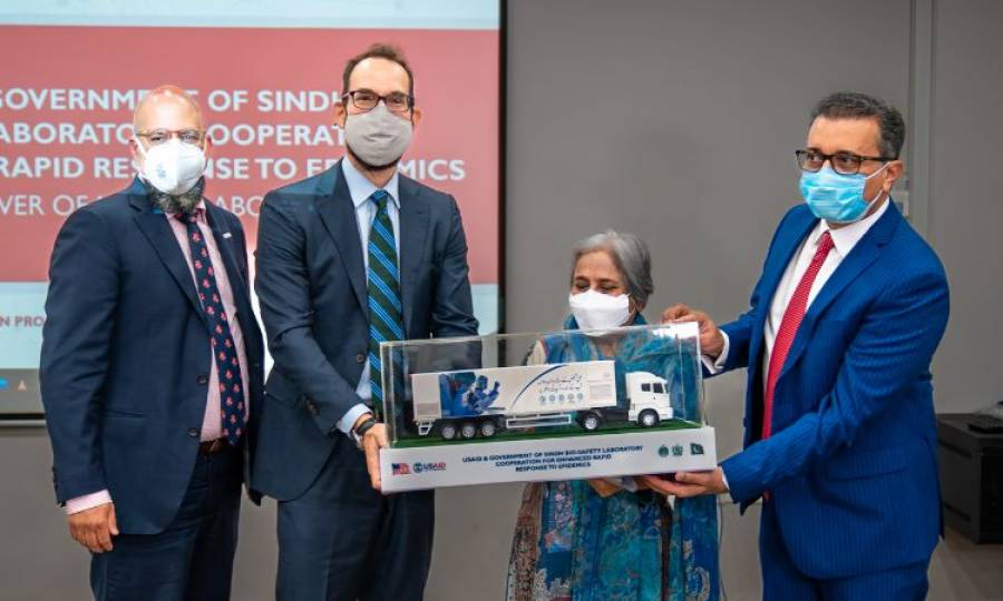 USAID handover mobile laboratory to Sindh Health Department