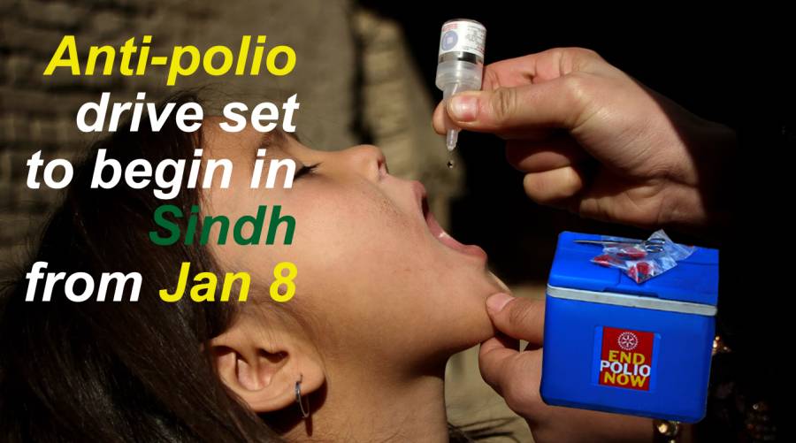 Anti-polio drive set to begin in Sindh from Jan 8