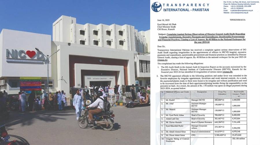 NICVD Karachi building under corruption investigation