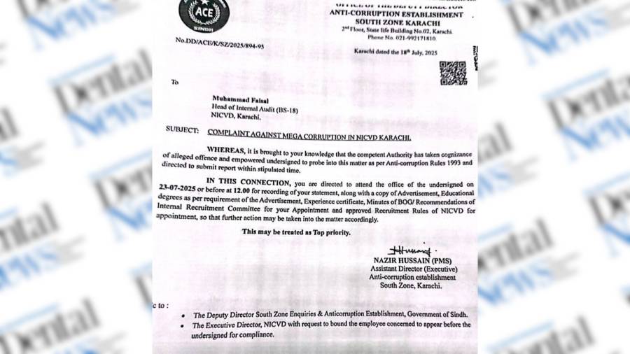NICVD Karachi faces scrutiny over PKR 40 billion corruption allegations as anti-corruption investigation intensifies