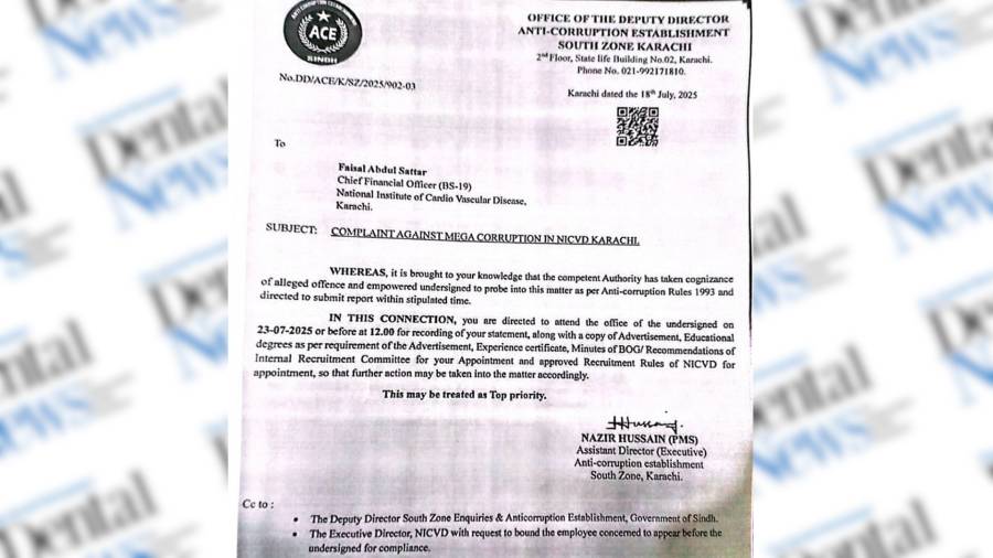 NICVD Karachi faces scrutiny over PKR 40 billion corruption allegations as anti-corruption investigation intensifies