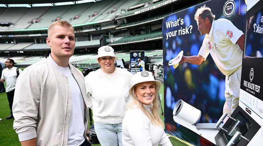 Australians taking part in Shane Warne Legacy Health Check to screen for cardiovascular disease risks.