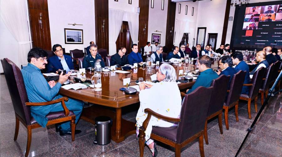 Sindh CM Murad Ali Shah chairs polio eradication meeting at CM House Karachi.