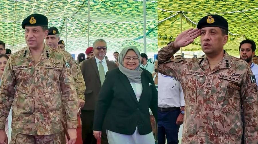 DG ISPR Lieutenant General Ahmed Sharif Chaudhry engages students and faculty at DUHS Karachi in a session focused on unity and responsible digital behavior.