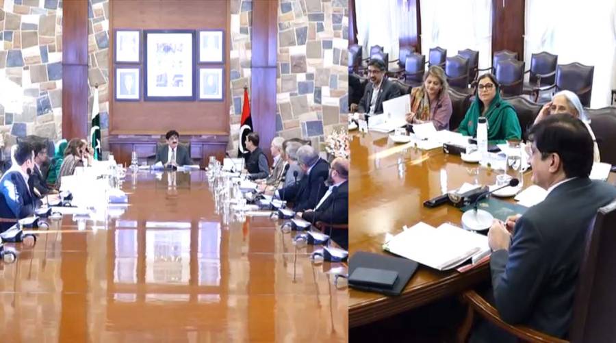 Sindh Chief Minister Murad Ali Shah presiding over NICVD Governing Body meeting at CM House