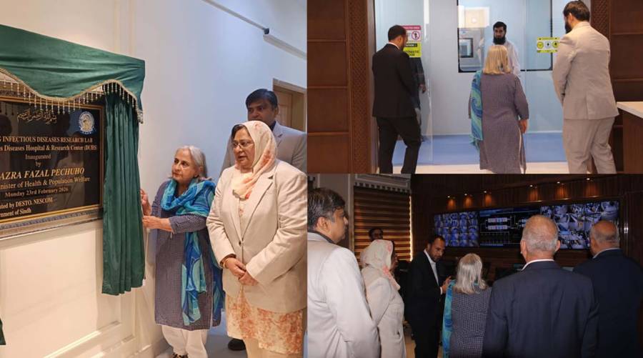 Emerging Infectious Diseases Research Laboratory inaugurated at Dow University of Health Sciences in Karachi.