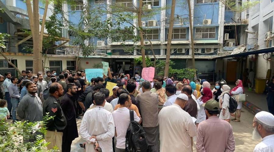 National Institute of Child Health Karachi after doctors end OPD boycott over security concerns.