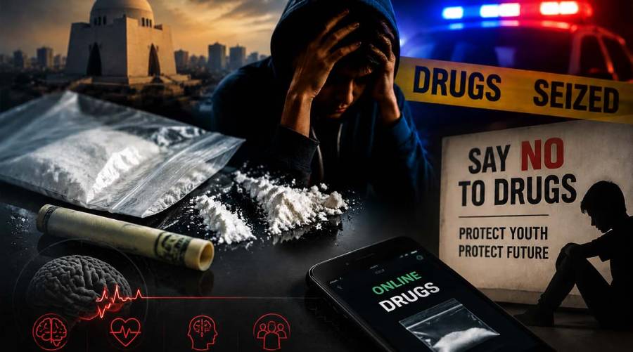 Concerns over rising synthetic drug abuse among youth in Karachi following cocaine case and medical warnings