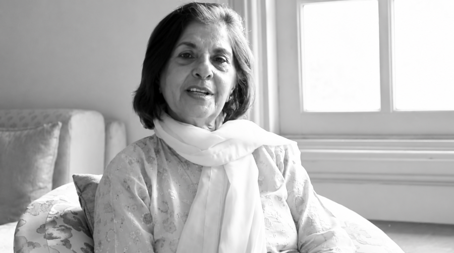 Portrait of Dr. Naseem Salahuddin, renowned Pakistani infectious diseases expert and public health advocate, honored as Professor Emerita at Indus Hospital & Health Network.