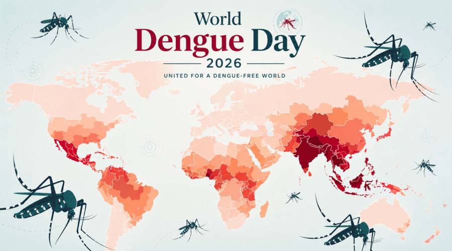 World Dengue Day 2026 highlighting the global rise of dengue infections and growing risk to more than half of the world's population.