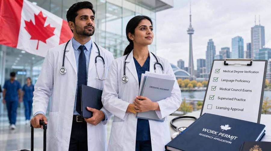 Internationally trained doctors review Canada\'s updated immigration pathways and professional licensing requirements.