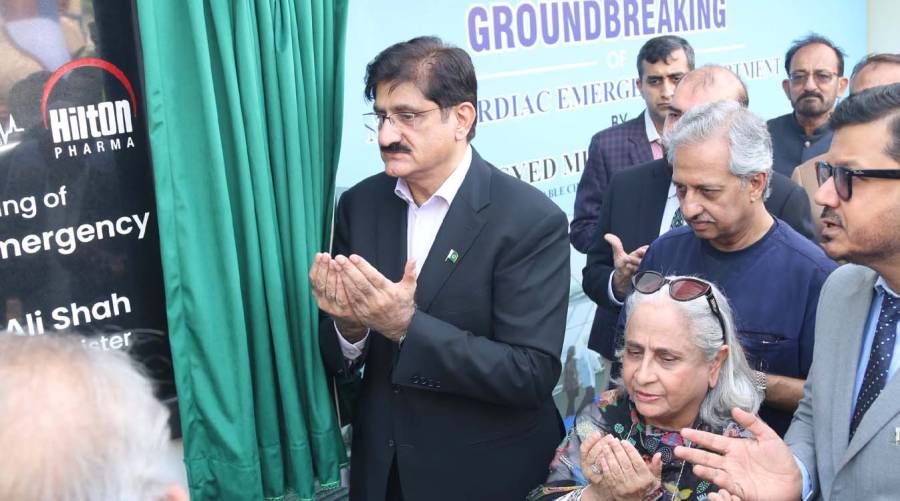 CM Sindh Murad Ali Shah performs groundbreaking of NICVD’s 100-bed cardiac emergency facility in Karachi