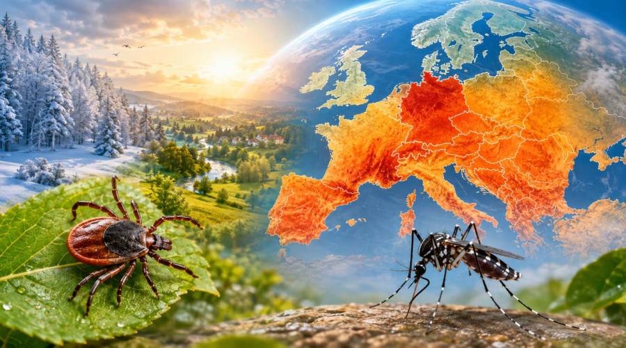 Global warming expands TBE and chikungunya risks as mosquitoes and ticks spread