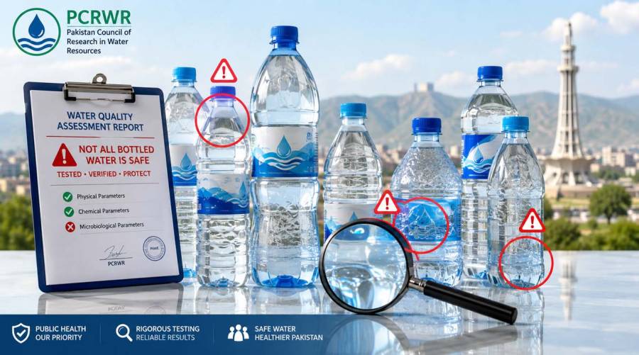 PCRWR declares 29 bottled water brands unsafe in Pakistan after nationwide quality testing.