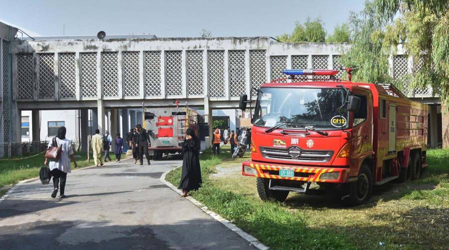 PIMS hospital in Islamabad after a fire killed 14 newborns amid questions over fire-safety warnings, staffing and emergency preparedness