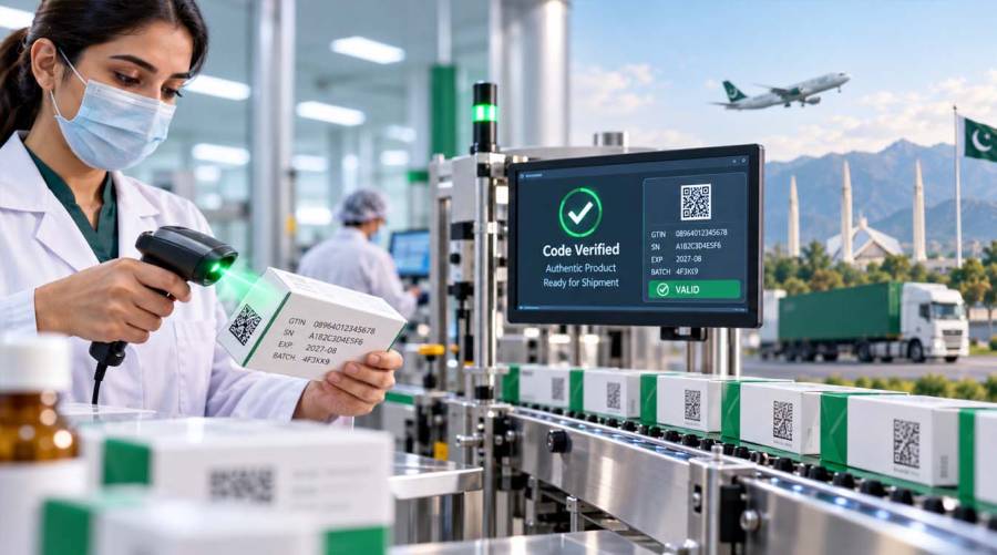 DRAP pharmaceutical Track and Trace system with serialized medicine barcodes in Pakistan