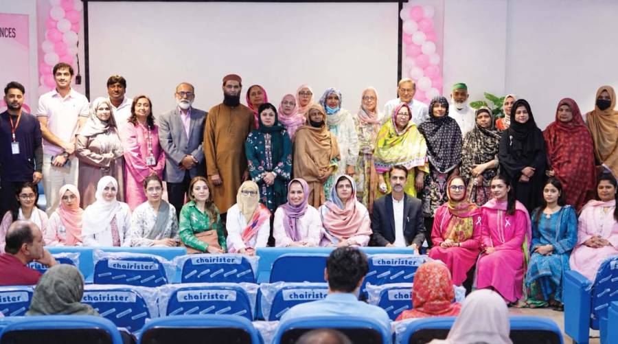 Breast cancer patients and survivors attend the Breast Cancer Support Group launched by Dow University of Health Sciences