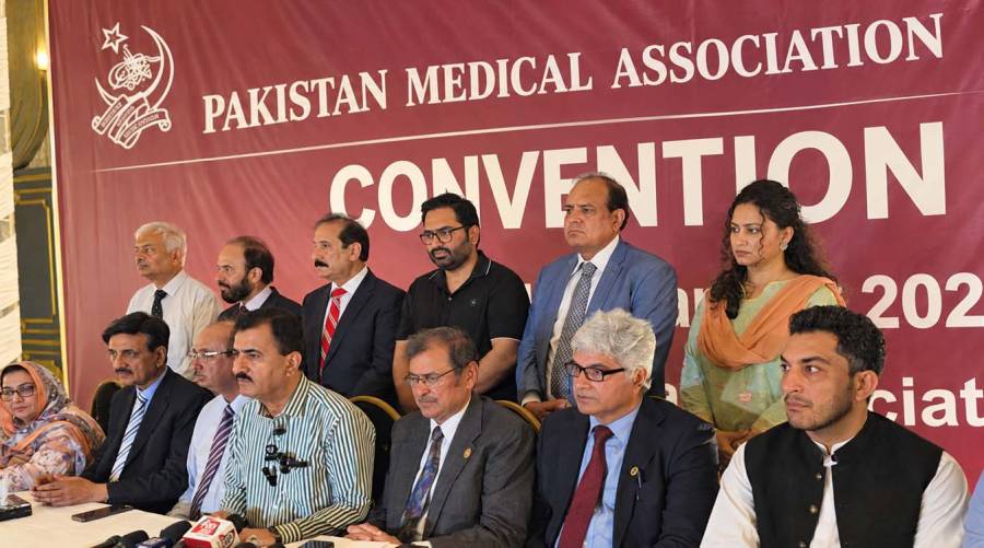 Pakistan Medical Association convention in Gujrat where medical leaders warned of a nationwide healthcare shutdown from November 1, 2026.