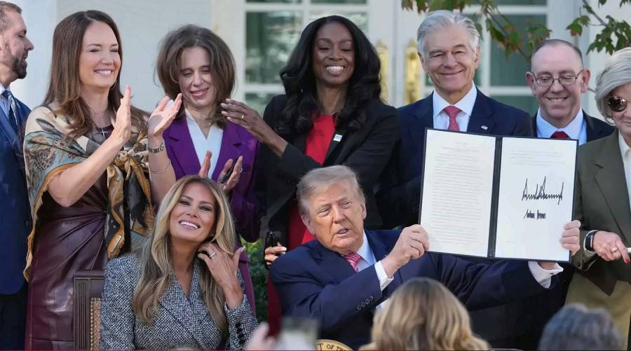 Donald Trump and Melania Trump announce a new NIH division and White House task force focused on women’s health research.