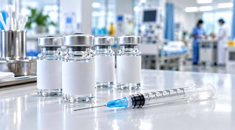 Representational image of an influenza vaccine syringe amid Pakistan’s flu vaccine shortage and the seizure of suspected counterfeit doses in Lahore.